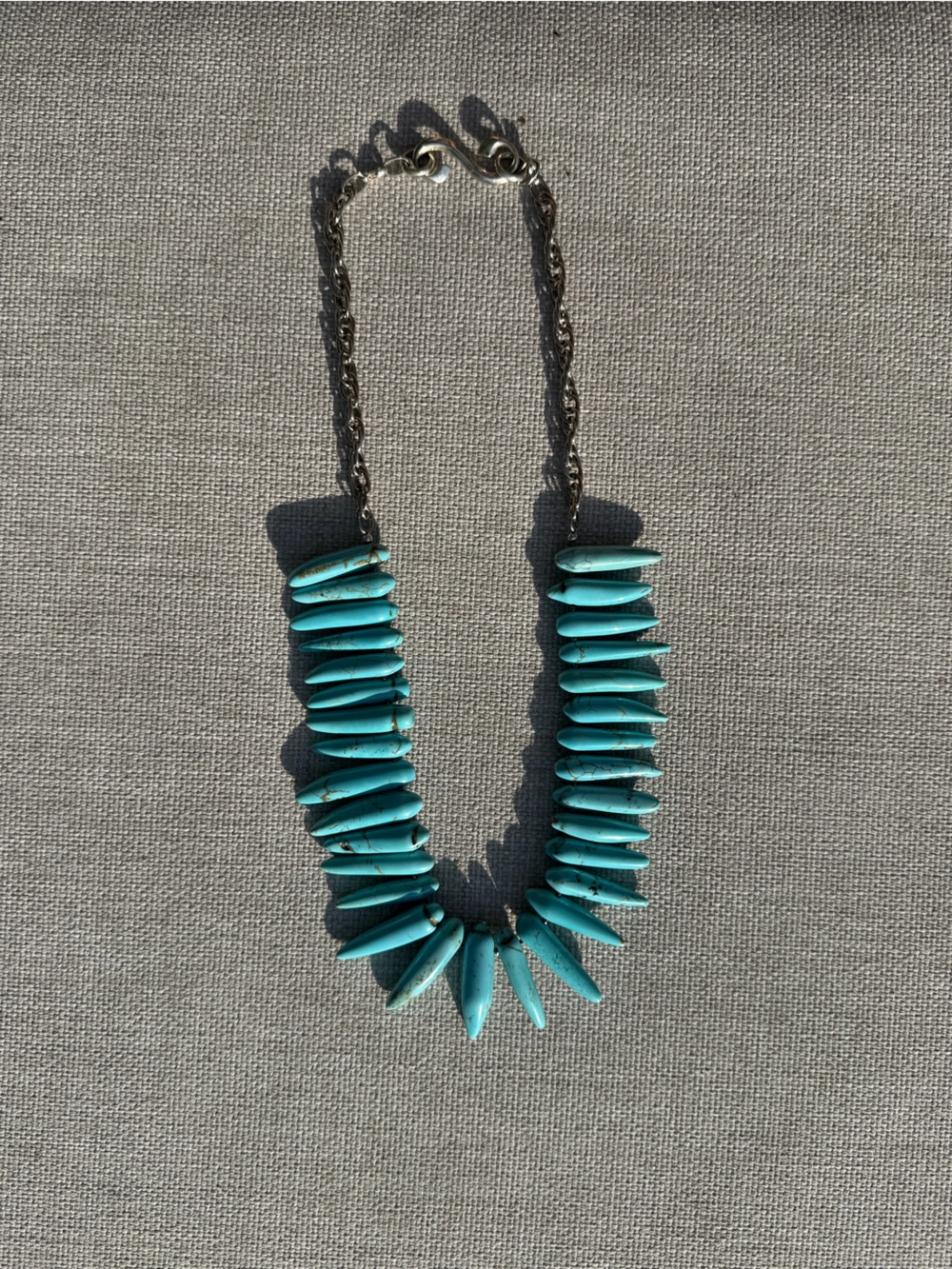 Vintage turquoise & sterling silver necklace